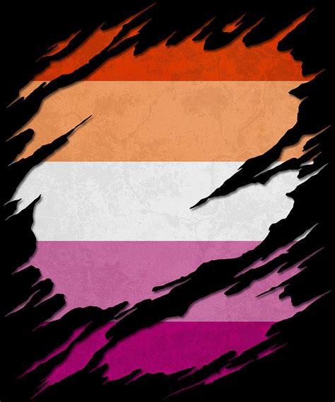 Lesbian Pride Flag Ripped Reveal Digital Art By Patrick Hiller