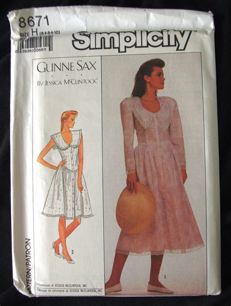 Vintage 1988 Simplicity Pattern 8671 Uncut Gunne Sax Misses Etsy