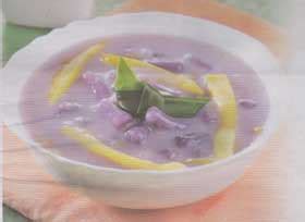 Campur ubi ungu halus bersama tepung tapioka, gula, garam, dan tuang secukupnya air, uleni hingga tercampur rata dan bisa dipulung. Resep Candil ubi ungu - MINUMAN KHAS INDONESIA
