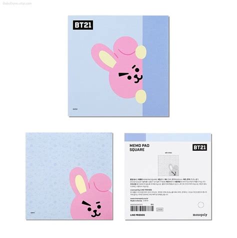 Bt21 Memo Pad Bts Notepads K Pop Korean Stationery Scrapbooking