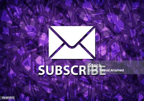 Subscribe Purple Background Stock Illustration Download Image Now