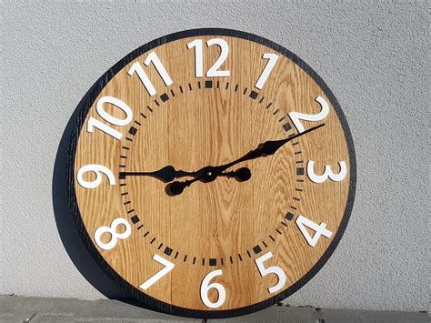 Wood Clock Berlin White Clock With Numbers Loft Wall Clock Modern