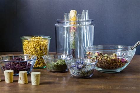 Test Tube Dried Flowers And Herbs Handmade Ts Hearth
