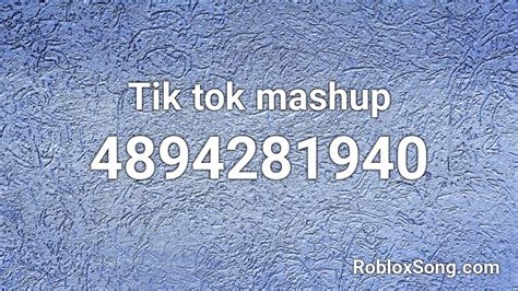 Tiktok Music Codes - mashup roblox id