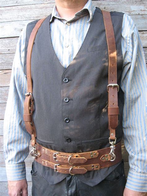 Steampunk Brown Leather Suspenders Belt By Vampieoodles On Etsy