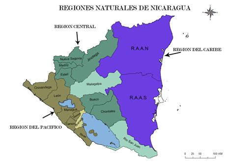 Mapa De Nicaragua Con Nombres Departamentos Y Municipios Para Descargar E Imprimir