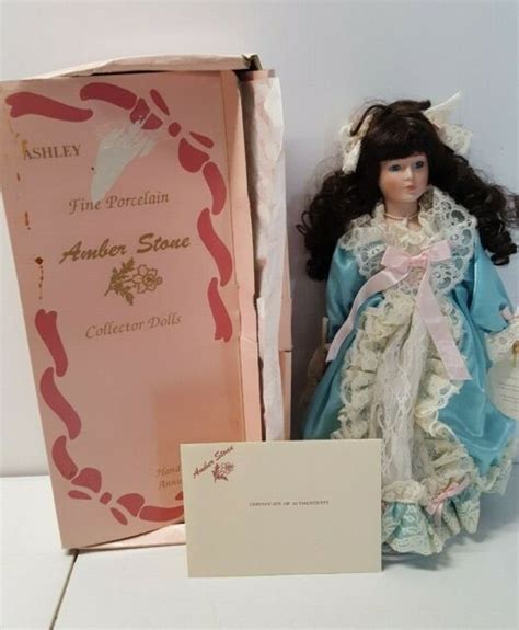 Amber Stone Ashley Porcelain Doll 1991 Annual Edition W Coa Southern