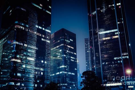 Hong Kong Futuristic Night City Photograph By Perfect