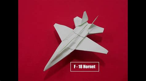 How To Make Paper Airplane Best Paper Plane Origami Jet F18 Fighter