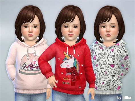 The Sims Resource Winter Hoodie For Toddler By Lillka Sims 4 Downloads