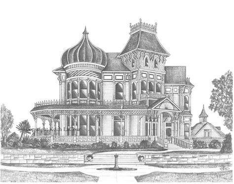 Morey Mansion, Redlands CA | Pencil drawing by Keith LaCour … | Flickr