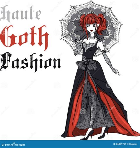 Goth Girl Black Dress Umbrella Stock Illustrations 7 Goth Girl Black Dress Umbrella Stock