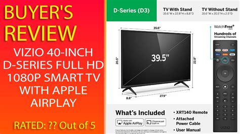 Review Vizio 40 Inch D Series Full Hd 1080p Smart Tv With Apple Airplay