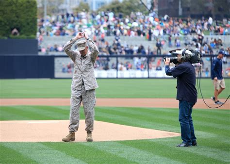 Dvids Images Waldhauser Throws First Pitch For Padres Image Of