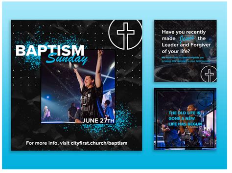 Baptism Sunday Church Graphics Package By Mike On Dribbble