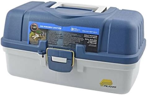 Ready To Fish Saltwater Tackle Box With 3 Tray And Basic Tackle 50