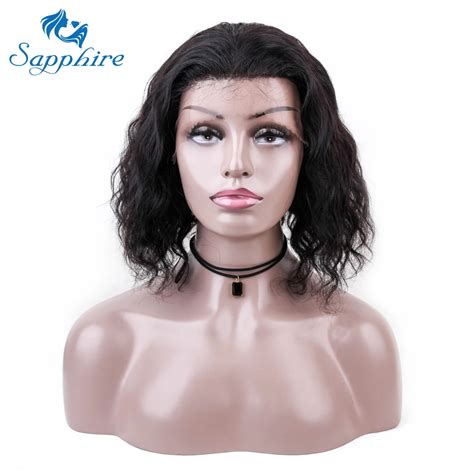 Sapphire Body Wave 14 18 Inches Brazilian 360 Human Hair Wigs For Black Women Brazilian Body