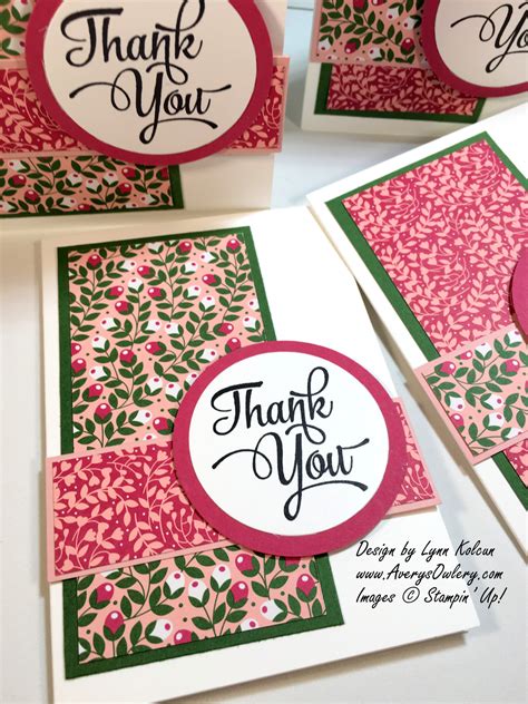 Quick And Easy Thank You Cards Stamping With Averys Owlery