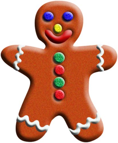 Christmas Gingerbread Man Clip Art Image 5