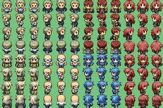 Top View 2D Reference Pixel Games 16 Bit Top View Character Design Dots