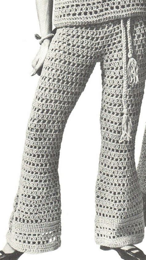 Bell Bottom Pants And Top Hippieboho Style Crochet Pattern Vintage
