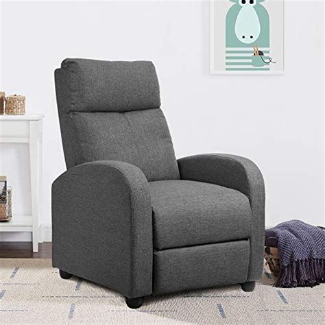 Sit up when enjoying a magazine or a good book and lay down when you want to rest your. living room recliner - JUMMICO Fabric Recliner Chair ...