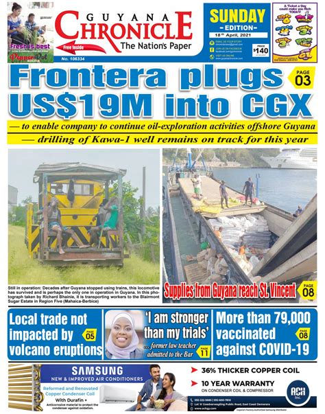 Guyana Chronicle News 04 18 2021 By Guyana Chronicle Issuu