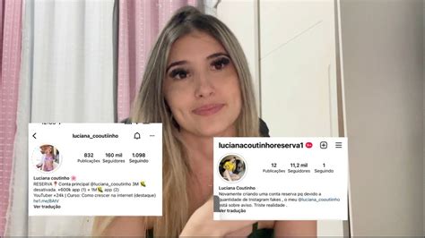 MEU INSTAGRAM 4 milhões de seguidores o que aconteceu Luciana