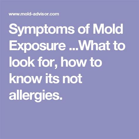 Symptoms Of Mold Exposure What To Look For How To Know Its Not