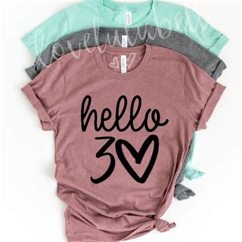Give an adorable, personalized bucket for easter this year. Hello 30 | 30th birthday shirts, 40th birthday shirts ...