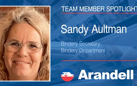 Arandell Team Member Spotlight Sandy Aultman Bindery Secretary