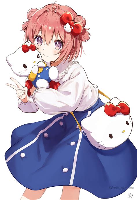 1366x768px 720p Free Download Yuru Yuri Anime Girl Hello Kitty