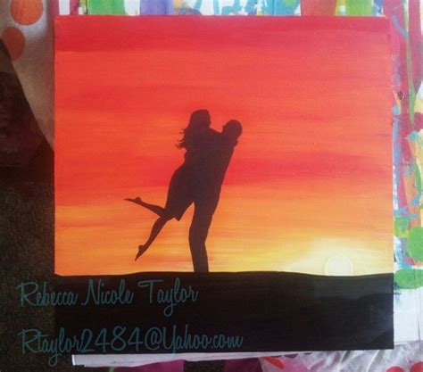 Summer Love Man Swinging And Dancing With A Woman Acrylic Painted
