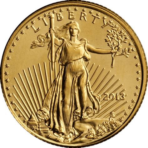 Rückseite Der 110 Unze Goldmünze American Eagle Rückseite Der