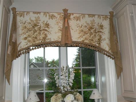 French Country Window Valances Custom Arch Cut Jabot Accents Etsy