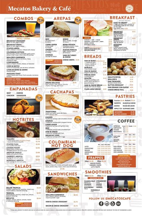 Mecatos Menu Locations Downtown Mecatos Bakery And Cafe