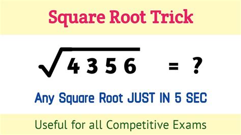 Square Root Trick In Telugu Vedic Trick 10 Root Maths Academy Youtube
