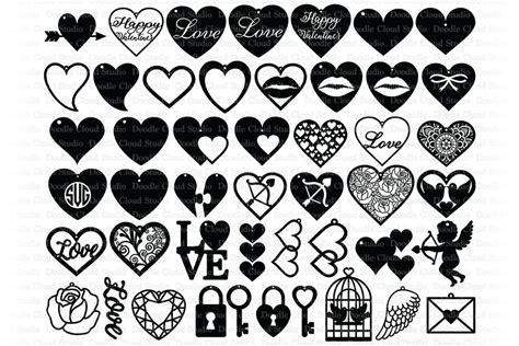 Valentine Heart Earrings Svg Earrings Valentine Love Svg Cut Files