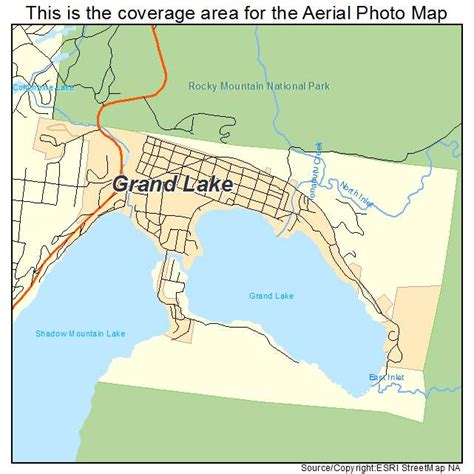 Aerial Photography Map Of Grand Lake Co Colorado