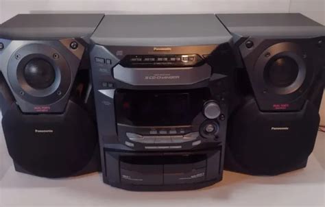 Panasonic Sa Ak18 Vintage Home Stereo System Boom Box 5 Cd Amfm