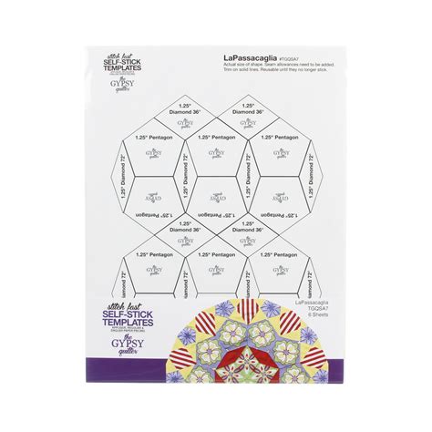 Stitch Fast Self Stick Template La Passacaglia By Campbell Becky