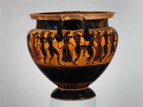 Attributed To Lydos Terracotta Column Krater Bowl For Mixing Wine