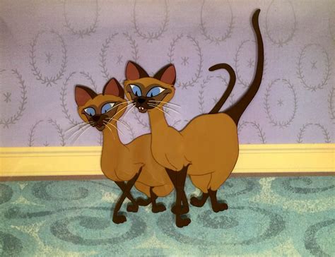 Animation Collection Si And Am Original Production Cels From Lady And The Tramp 1955 Art