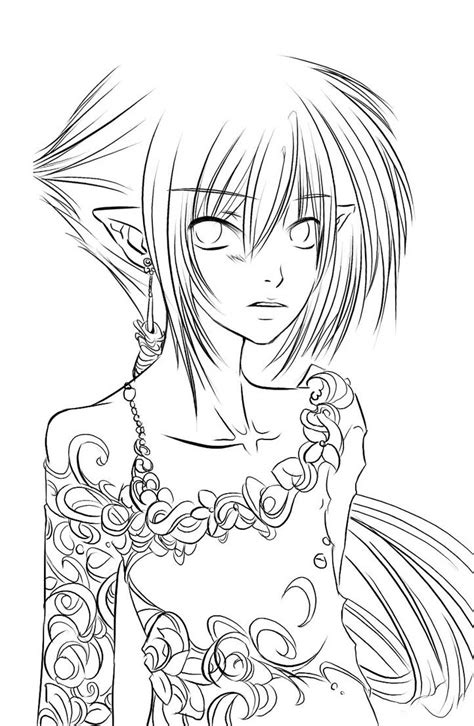 Elf Anime Coloring Pages For You