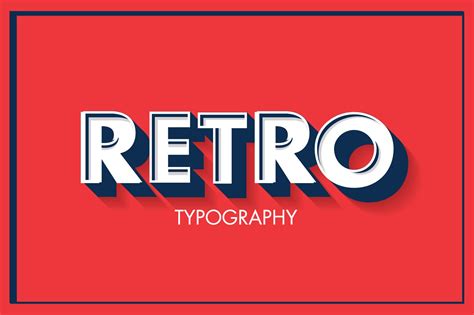 Retro Typography Vector Pre Designed Illustrator Graphics ~ Creative
