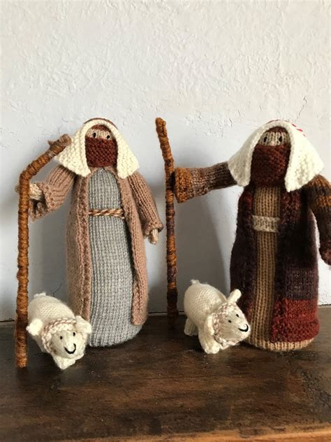 Hand Knitted Nativity Scene Etsy