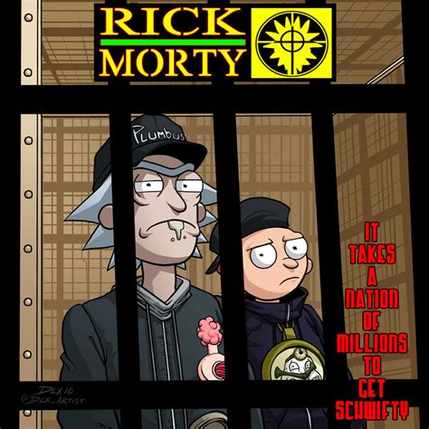Rick And Morty Schwifty By Dwaynebiddixart On Deviantart