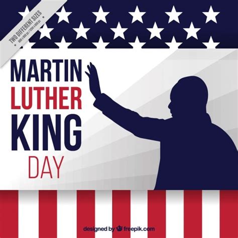 Martin Luther King Day Background With Silhouette Premium Vector