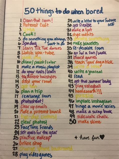 500 Things To Do When Bored The Ultimate List Artofit
