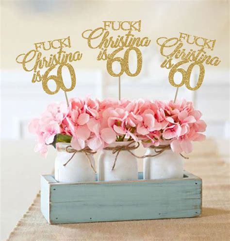 60th Birthday Centerpieces 60 Centerpieces 60th Birthday Party Etsy